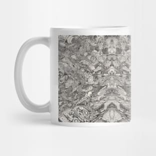 Abstract Black and White Pen and Ink Fantasy Background Mug